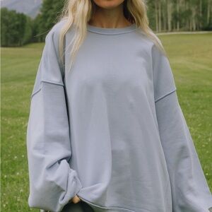 Daily Drills Sunbleached Mist with Bandana Patch Oversized Crew